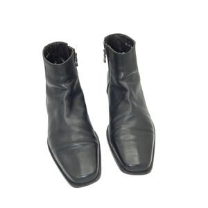 Donald J. Pliner Men Black Leather Ankle Boots Size 11.5 Ring